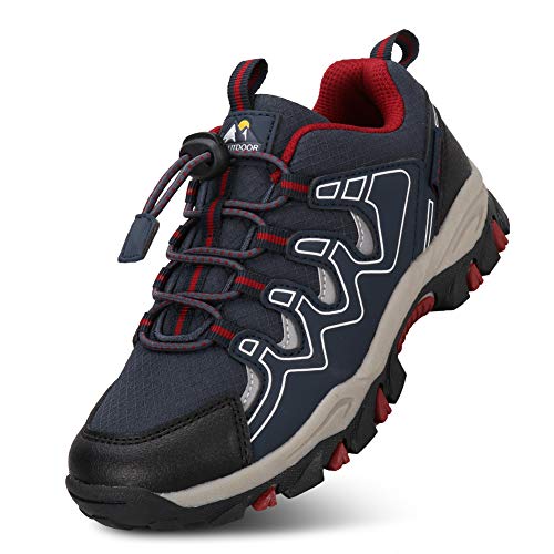UOVO Boys Shoes Boys Sneakers Boys Tennis Running Shoes Waterproof Hiking Shoes Kids Athletic Outdoor Sneakers Slip Resist...