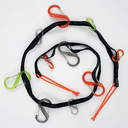 Nite Ize GearLine Hanging Organization System - Gear Ties for Camping, Hiking & Outdoor Activities - Webbing Line with S-B...