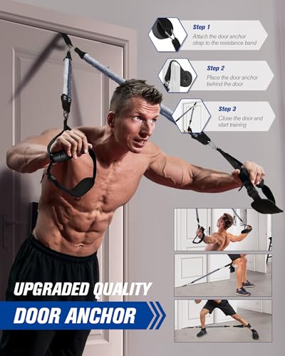 Upgraded Pilates Bar Kit with Resistance Bands Natural Latex for Women & Men, Heavy-Duty Stainless Steel Multifunctional Y...