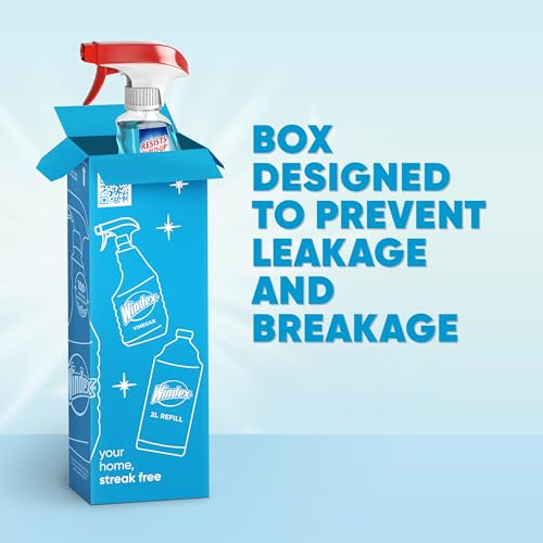 Windex Glass and Window Cleaner Spray Bottle, Packaging Designed to Prevent Leakage and Breaking, Surface Cleaning Spray, ...
