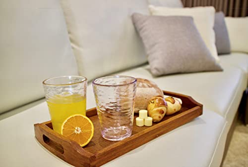 MARCUS HOME KLIFA- RIPPLE- 16 ounce, Set of 6, Acrylic Tumbler Drinking Glasses Cups, BPA-Free, Stackable Plastic Drinkwar...