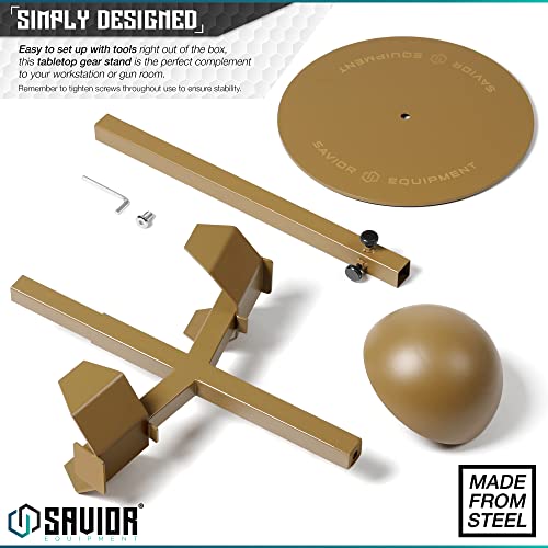 Savior Equipment H.P.C Tactical Gear Stand Tabletop Helmet Vest Display Rack, Military Gear Holder Plate Carrier Indoor Ho...