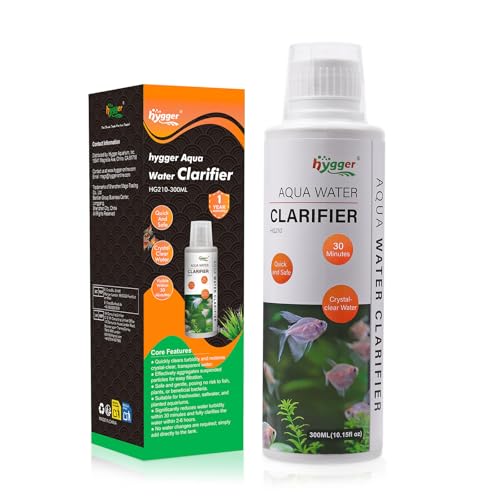 hygger Aquarium Water Clarifier, Water Clarifier for Fish Tank, Clears Cloudy Water for Freshwater and Saltwater Tanks, 30...
