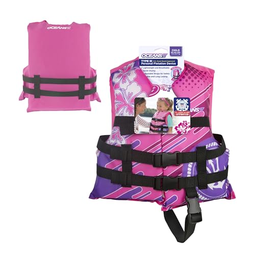 Oceans 7 US Coast Guard Approved Life Jacket for Infant, Kids, Youth, – Type II & III Vest, Personal Flotation Device