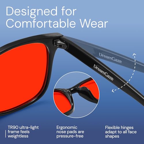 livho DreamGaze Blue Light Blocking Glasses for Better Sleep - Night Driving Premium Computer Blockers for Man and Woman