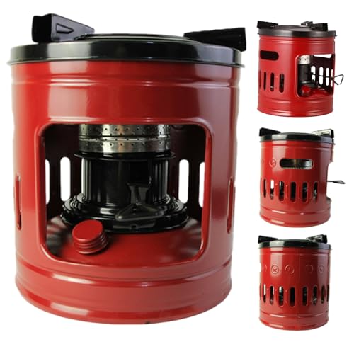 Yeory Kerosene Stove, 8.3x8.7 Iron Small Kerosene Heater with 8 Cotton Wick, Windproof Portable Indoor Burner Stove Campin...