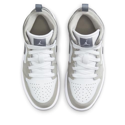 Jordan Air Jordan 1 Mid SE in White, Cool Grey, and Med Grey