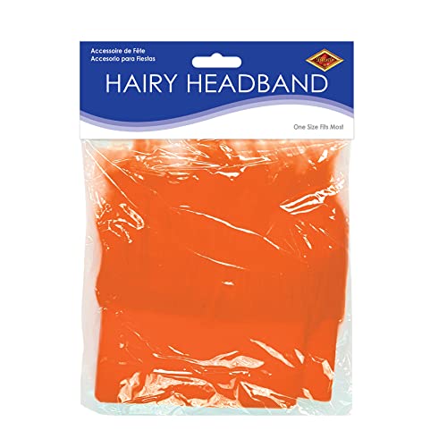 Beistle Orange Hairy Headband