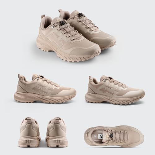 FREE SOLDIER Men's Trail Running Hiking Tactical Shoes - Breathable Lightweight Non-Slip Outdoor Sneakers for Walking Gym ...
