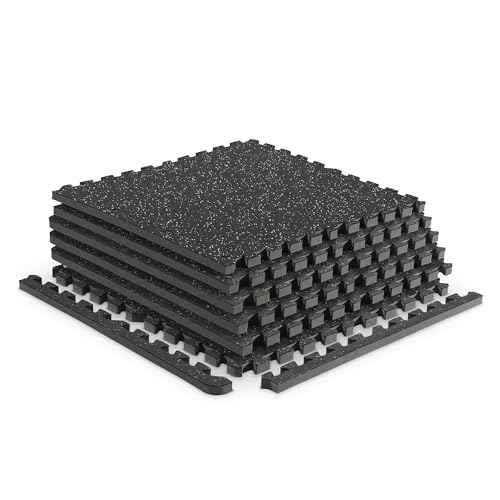 Marcy EVA Foam Interlocking Flooring Mat High Density Non-Slip Tiles for Fitness Equipment, Workout Cushion and Floor Protection