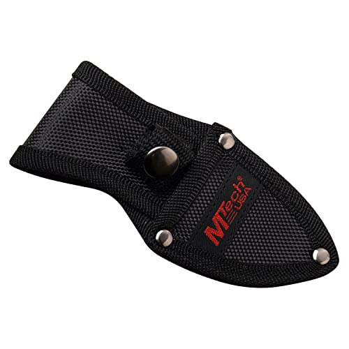MTECH USA – Fixed Blade Knife – Stonewashed Finish Stainless Steel Tanto Blade with Black Wood Handle, Full Tang, Includes...