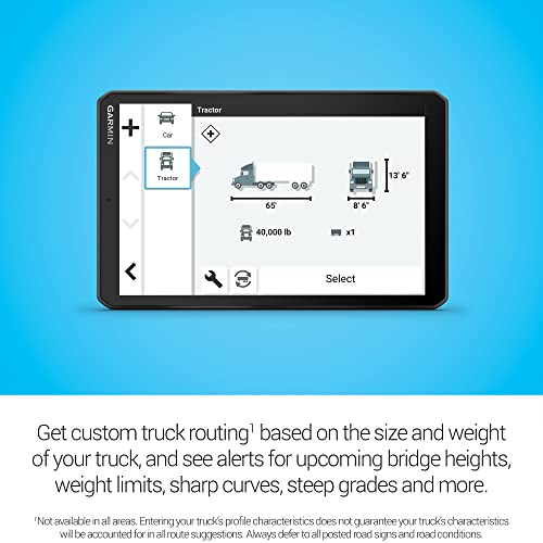 Garmin Dezl OTR810 (Renewed), Large 8" GPS Navigator, Custom Truck Routing, High-Res Birdseye Satellite Imagery, Truck & T...