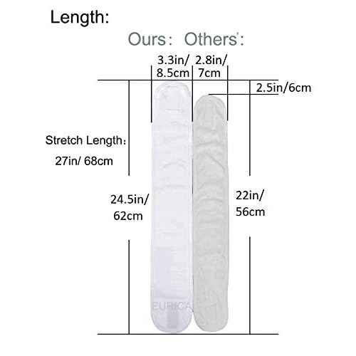 EUICAE Spa Headband Hair Wrap Sweat Headband Head Wrap Hair Towel Wrap Non-slip Stretchable Washable Makeup Headband for Face Wash Facial Treatment Sport Fits All White (White)
