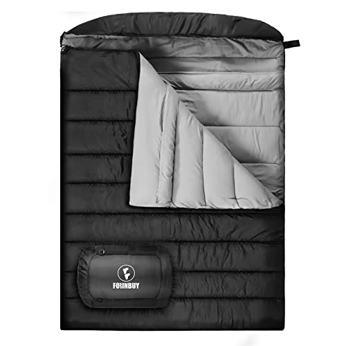 FORINBUY 0 Degree Double Sleeping Bag for Adults, 2 Person Cold Weather Queen Size Sleeping Bag for Camping, RV Travel, or...