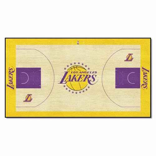 FANMATS 9298 Los Angeles Lakers Large Court Runner Rug - 30in. x 54in.