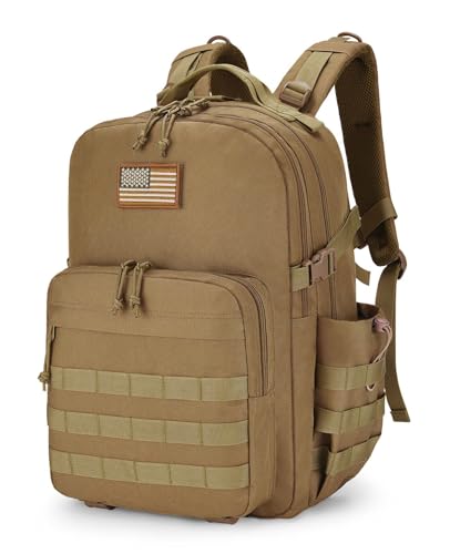CVLIFE Military Travel Backpack for Men 40L Tactical Work Backpack Molle Rucksack Large Bookbag Army Day Pack with Bottle ...