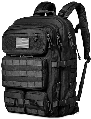 Falko Tactical Backpack for Men and Women 50L Backpack 2.4x Stronger Large Military Molle Rucksack, Bugout Backpack Outdoors