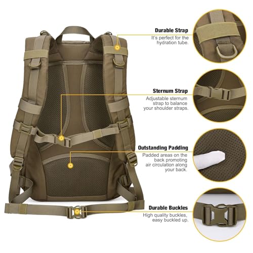 Mardingtop Small Tactical Backpack,Molle Hiking Backpack for Backpacking,Cycling and Biking,15L/25L Backpack