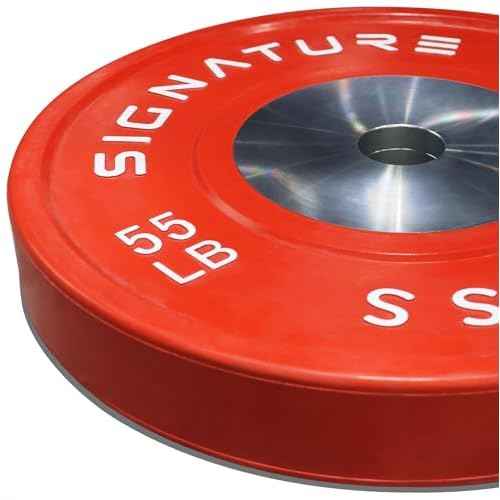 Fitvids 2" Olympic Competition Bumper Plate with Steel Hub for Strength Training and Powerlifting - Minimal Bounce