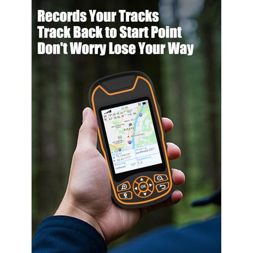 A8 Handheld GPS for Hiking, Lightweight and Waterproof Handheld Navigator, 3.2 Inch Color Screen, Compact Handheld GPS wit...