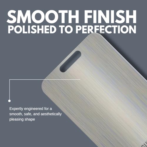 Premium Stainless Steel Cutting Board – Ultra-Durable, Lightweight, Knife-Friendly Surface, Heat & Stain Resistant, and Do...