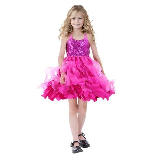 Christmas Tutu Dress for Girls Sequin Tulle Fairy Ball Dresses for Toddler Kid Little Girl Fancy Sparkly Birthday Outfit