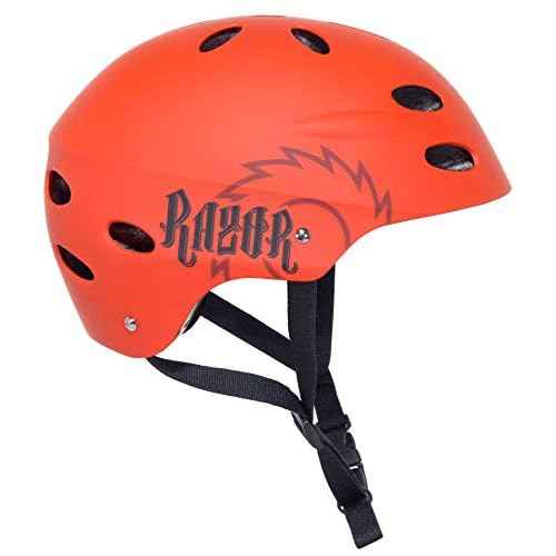 Razor V-12 Multi-Sport Helmet - CPSC Approved Kid¡¯s Helmet with Adjustable Strap - Lightweight Kid¡¯s Bike Helmet with Foam Padding for ?Cycling & Skateboarding