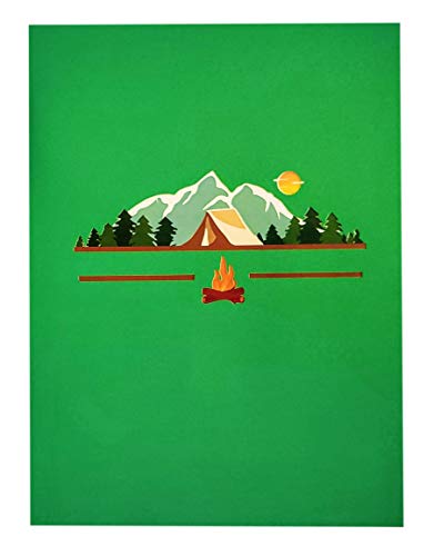 iGifts And Cards I Love Camping 3D Pop Up Greeting Card – Back To Outdoor Nature Birthday Gift, Awesome Retirement Adventu...