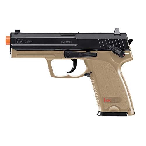 HK Heckler & Koch USP CO2 Powered 6mm BB Pistol Airsoft Gun, Standard Action, Dark Earth Brown