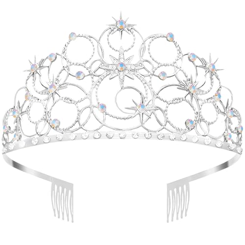 Civlory Princess Crown Tiaras for Women Stellar Costume Girls Wicth Merch Hat Accessories for Halloween Party Favors Dress...