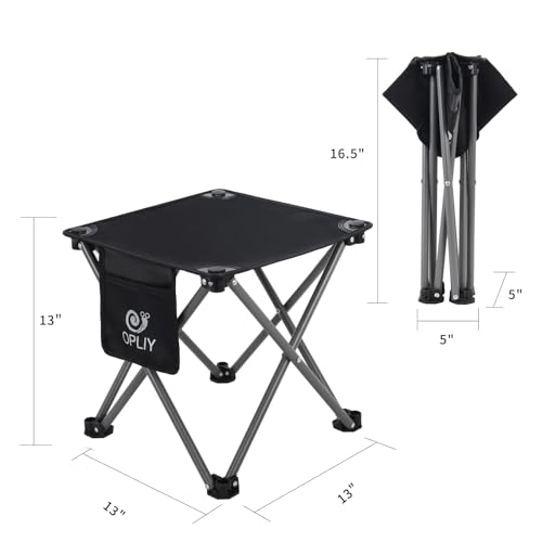 Opliy Camping Stool 2 Pack,13 Inch Portable Folding Stool for Outdoor Gardening and Beach Hiking Fishing,Foot Stool with C...