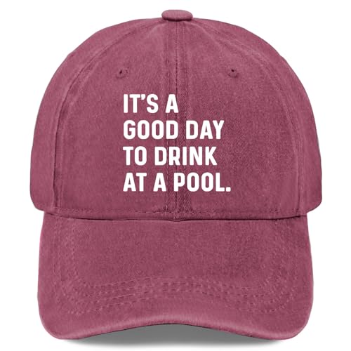 Rogany It's a Good Day to Drink at a Pool caps Cowboy hat Mens Golf hat Gifts for Men Golf Hat