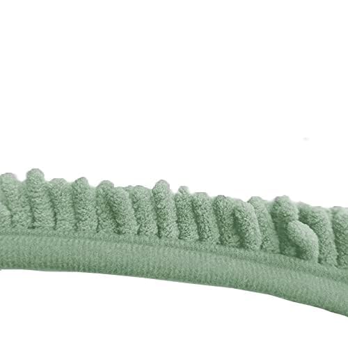 Madeals Bath Accessories - 4 Piece Set with Toilet Lid Cover and U-Shaped Rug, Soft Shaggy Bath Rugs 3 Piece in Sage Green