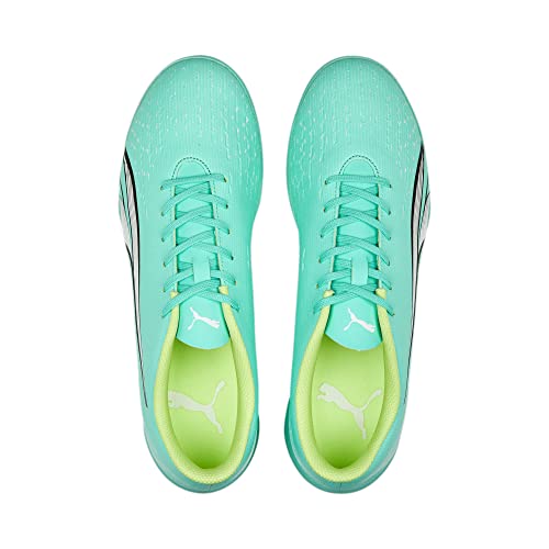 PUMA Mens Ultra Play Turf Trainer Soccer Cleats, Electric Peppermint-PUMA Mens White-Fast Yellow, 8