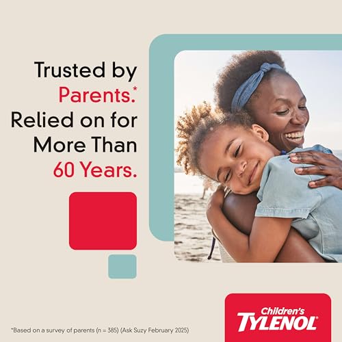 Children's Tylenol Chewables with 160 mg Acetaminophen, Pain Reliever & Fever Reducer for Kids' Cold + Flu Symptoms, Heada...