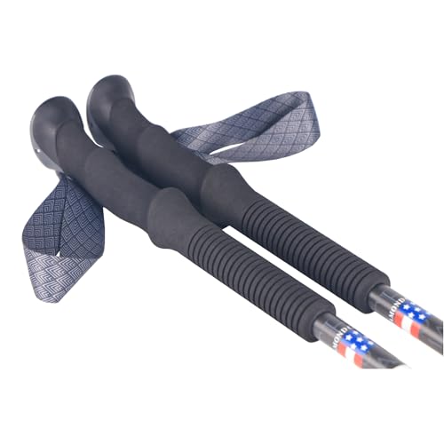 Carbon Fiber Trekking Poles Ultra Lightweight Hiking Poles Walking Sticks with Cork and EVA Foam Grips Quick Adjustable Fl...