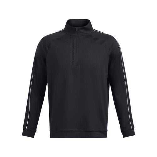 Under Armour Men's Storm Midlayer Half Zip, (002) Black/White/White, Large