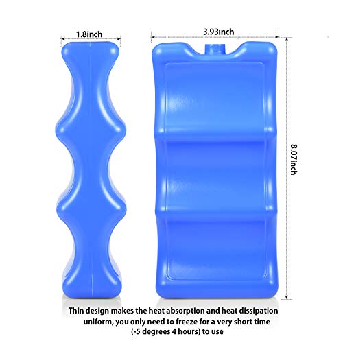 Cold Freezer Cool Ice Packs Double Sided Contoured Reusable Long Lasting for Breast Milk Baby Bottles Cool Storage Insulat...