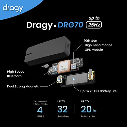 New dragy GPS Based Performance Meter, up to 25Hz GPS Laptimer, Upgraded UBLOX 10th Gen High Performance GPS Module, Trust...