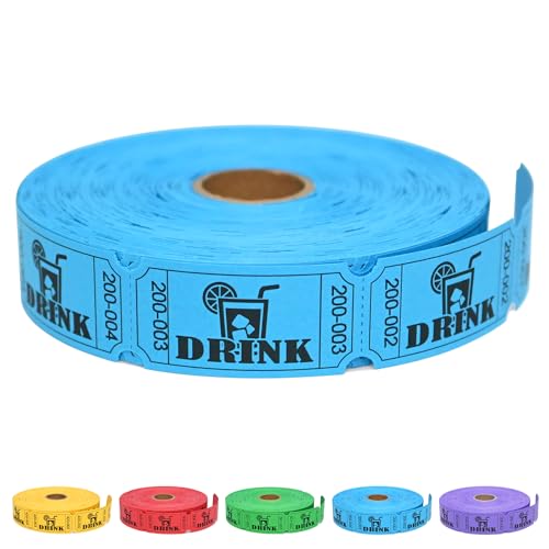 ESSENTIAL 1000 Raffle Tickets Rolls, Drink Tickets Single Roll for Events, Leisure, Movie Watching, Entertainment, Class R...