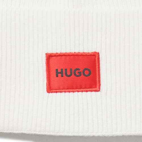 HUGO Men's Knitted Beanie with Turn Up Cuff
