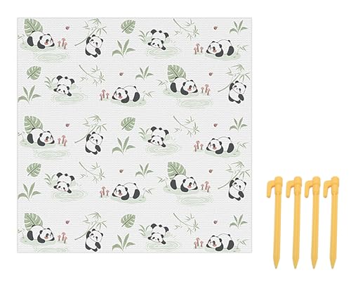 YIKANGHENG Disposable Waterproof Camping Blanket, 78 Inch x 78 Inch Plastic Picnic Mat for Beach and Park Camping (L)