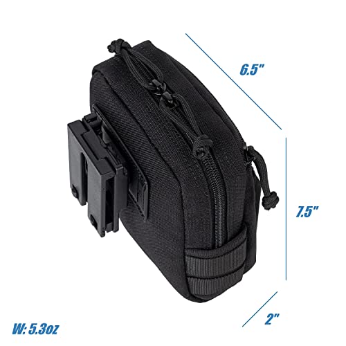 Dotacty Tactical Belt MOLLE Pouches w/Rotatable Clip Phone EDC Gear Utility Duty Pack Gadget Small Tool Wasit Carry Bag fo...