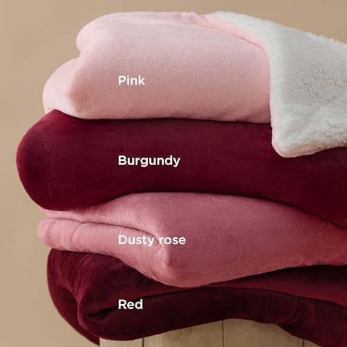 Bedsure GentleSoft Sherpa Fleece Throw Blanket for Couch - Thick and Warm Throw for Girls and Women, Soft Fuzzy Plush Chri...