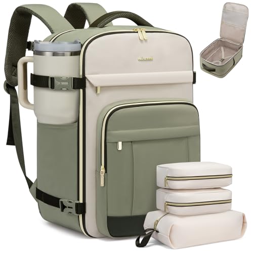 LOVEVOOK 50L Travel Backpack for Women & Men - 18 Inch Carry On Backpack & Personal Item Backpack for Airlines, Spacious a...