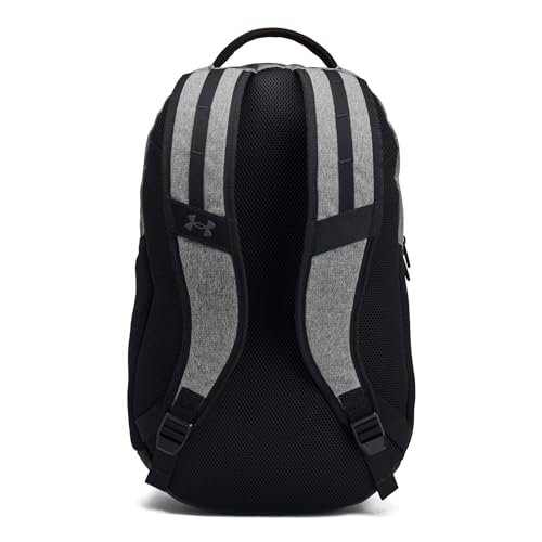Under Armour Unisex-Adult Hustle 6.0 Backpack, (026) Castlerock Full Heather/Black/Black, One Size Fits Most