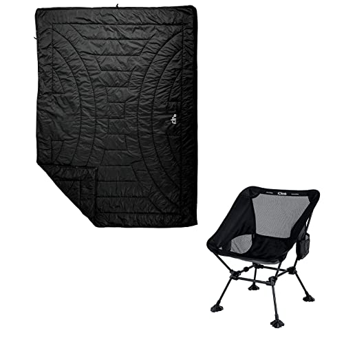 iClimb 1 3M Thinsulate Insulation Warm Blanket and 1 Anti-Sinking Large Feet Chair Bundle, Ultralight Compact for Single A...