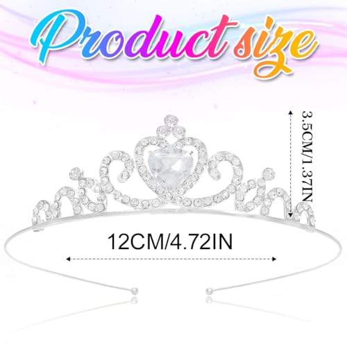 Kilshye Rhinestone Tiara Silver Tiaras and Crowns Crystal Headband for Women (Silver)