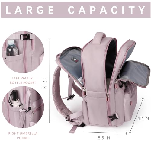 SHRRADOO Travel Laptops Backpack for Women Men, Casual Work Bag 17inch High School College Backpack Airline Approved Backp...