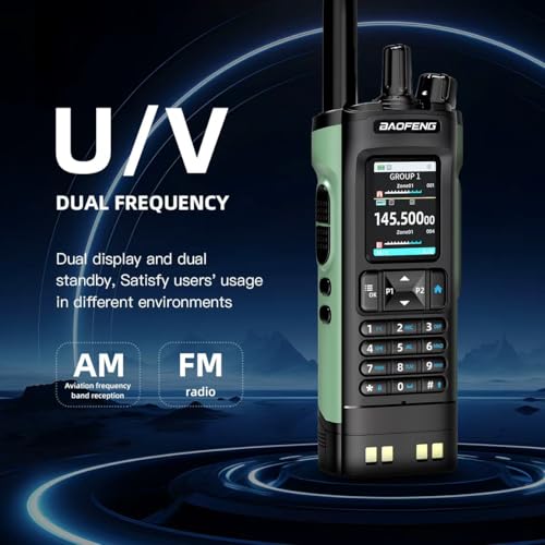 BAOFENG UV-32 Ham Radio, 10W Long Range Walkie Talkie with GPS, Bluetooth APP Programming, Multi-Band Two Way Radio, Wirel...